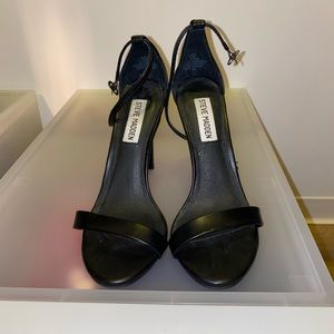 Black strappy Steve Madden heels